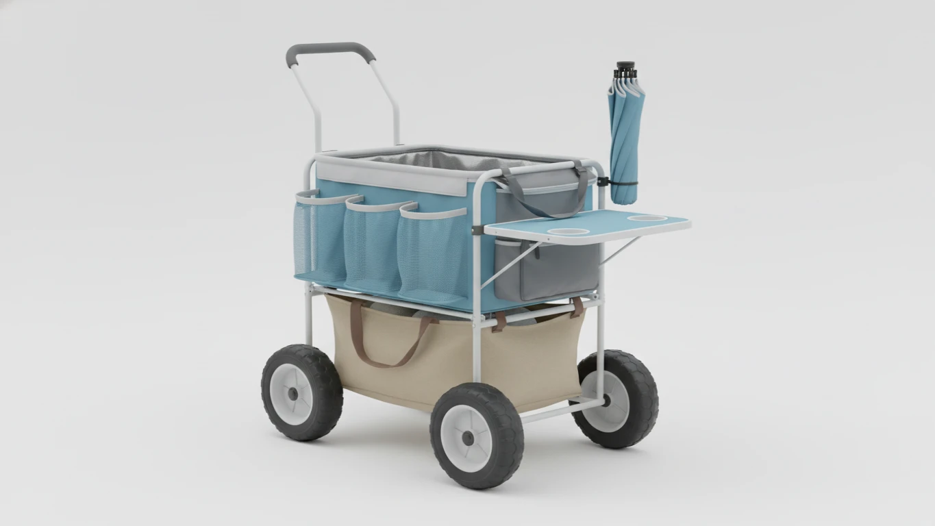 Carrinho Organizador de Praia Multifuncional
