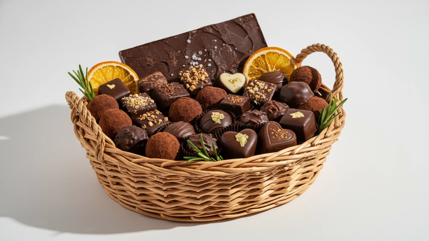 Cesta de Chocolates Artesanais Premium