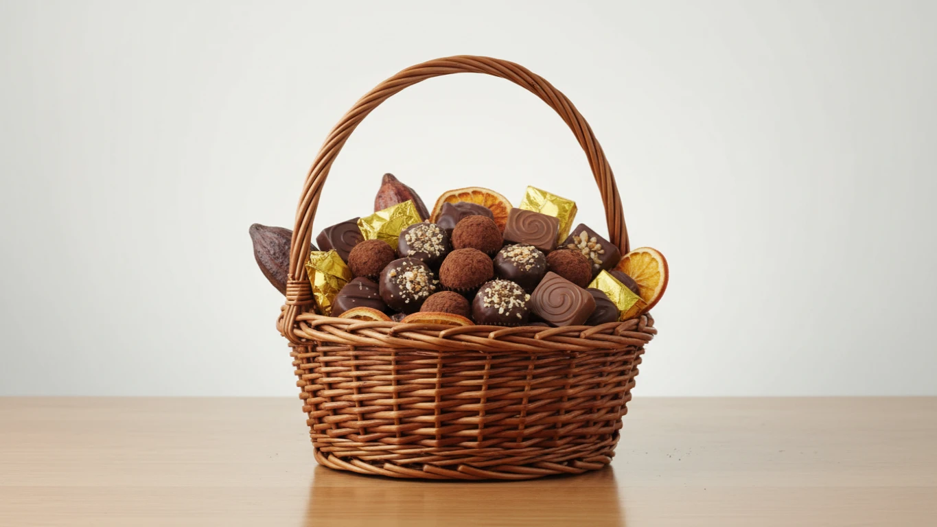 Cesta de Chocolates Artesanais de Origem