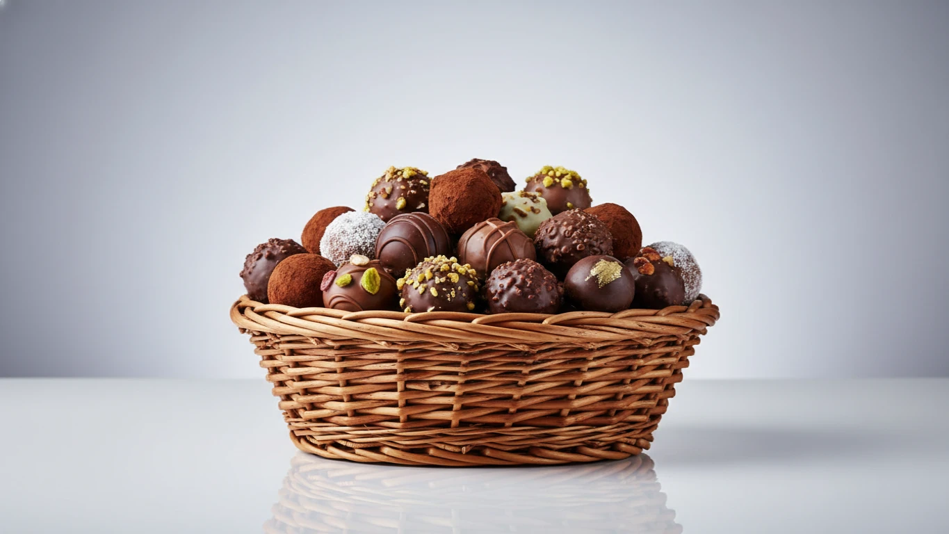 Cesta de Chocolates Trufados Premium