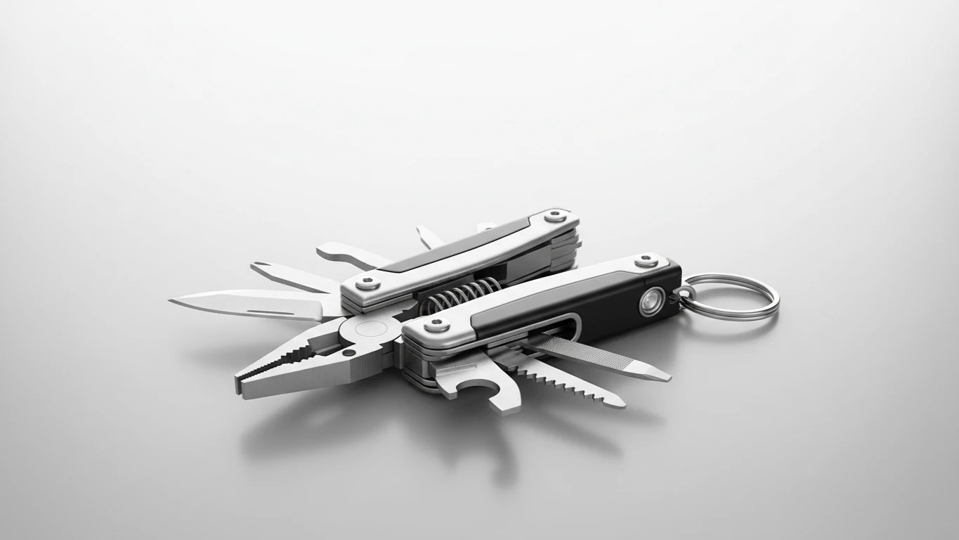 Chaveiro Multi-ferramenta 10 em 1