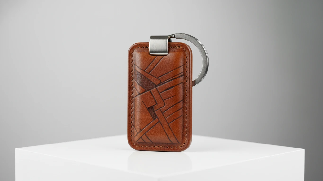 Chaveiro de Couro com Gravação a Laser
