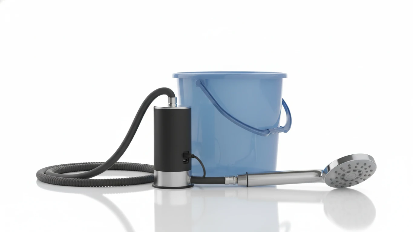 Chuveiro Portátil com Bomba Recarregável