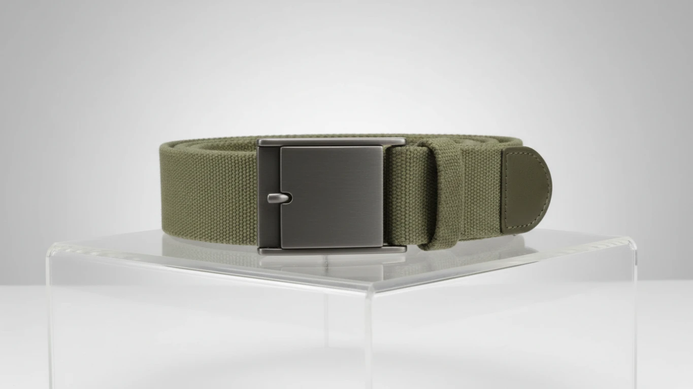 Cinto de Lona com Fivela Militar