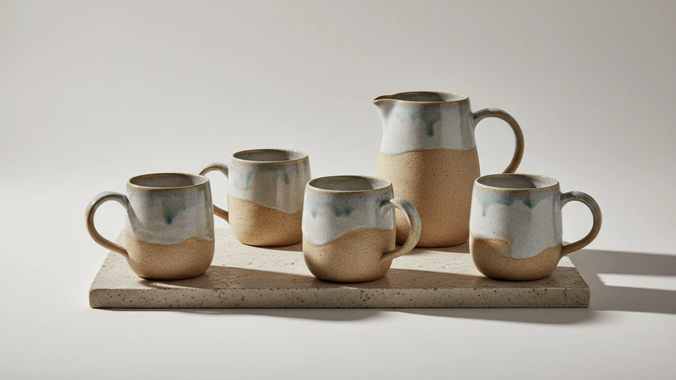 Conjunto de Canecas em Cerâmica Artesanal