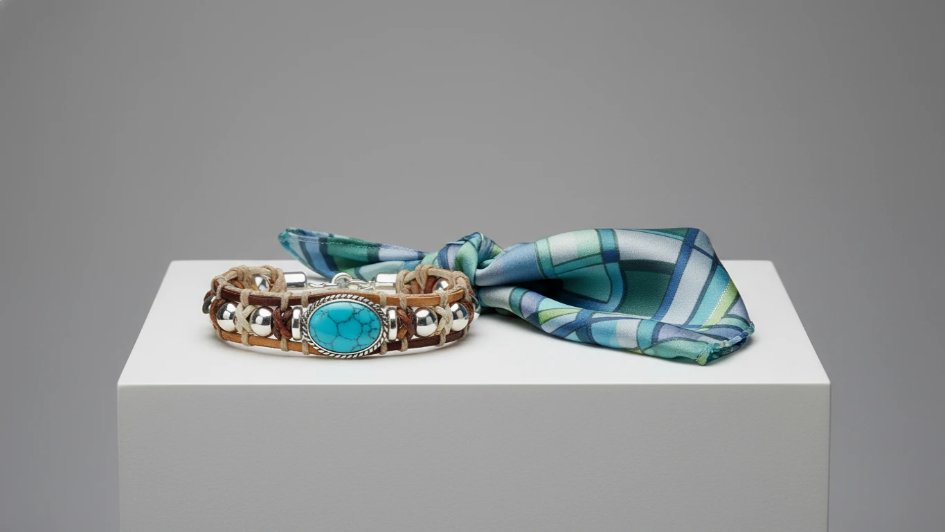 Conjunto de Pulseira e Bandana Combinando