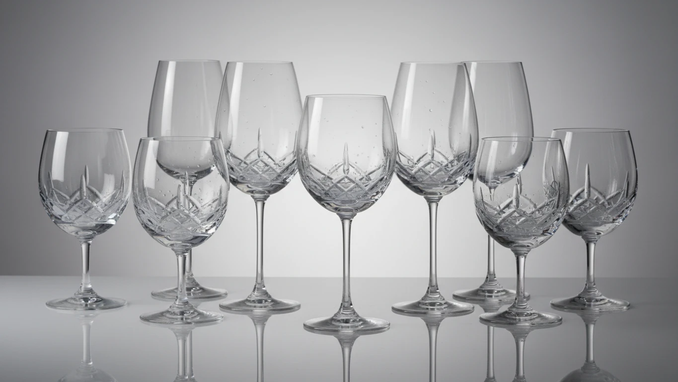 Conjunto de Taças de Cristal para Água e Suco