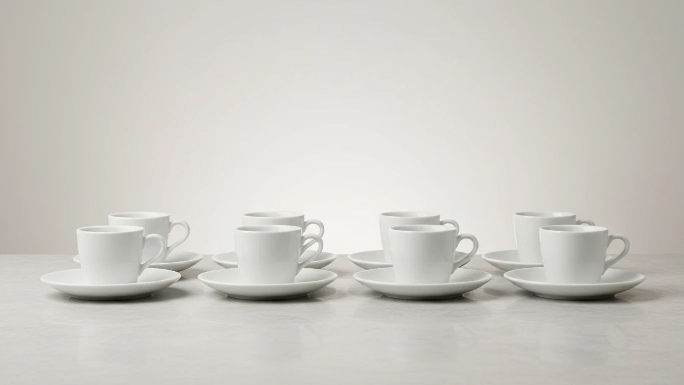 Conjunto de Xícaras de Espresso em Porcelana