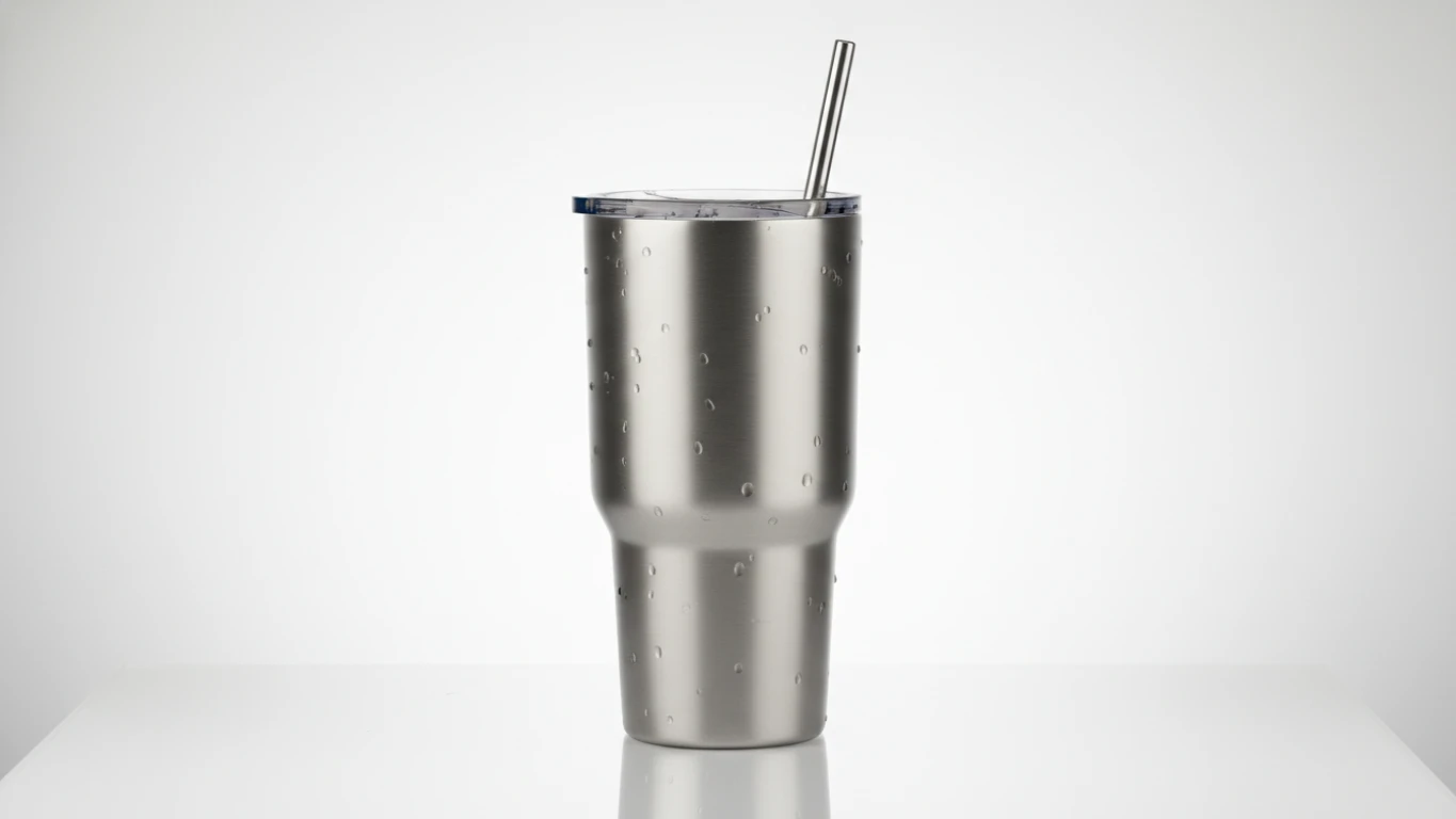 Copo Térmico Reutilizável com Canudo