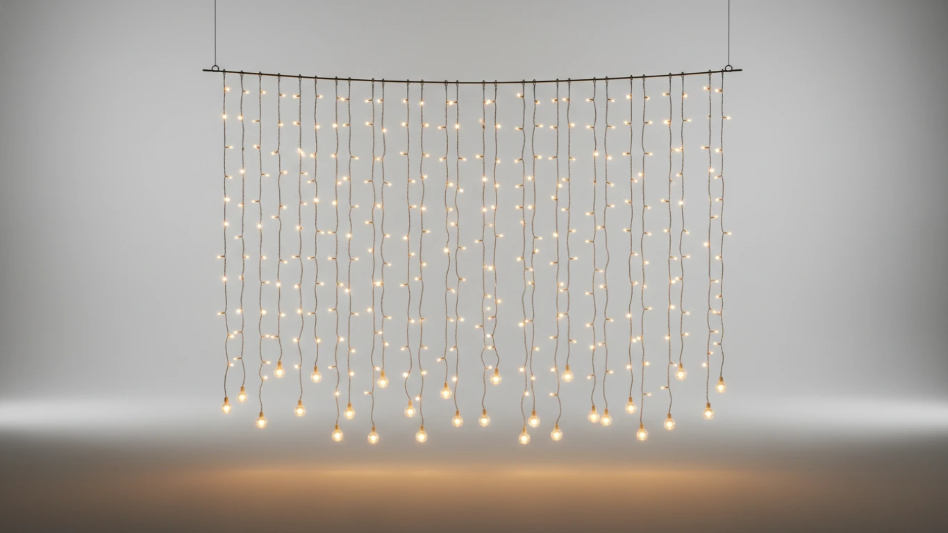 Cortina de Luzes Decorativa para Exterior
