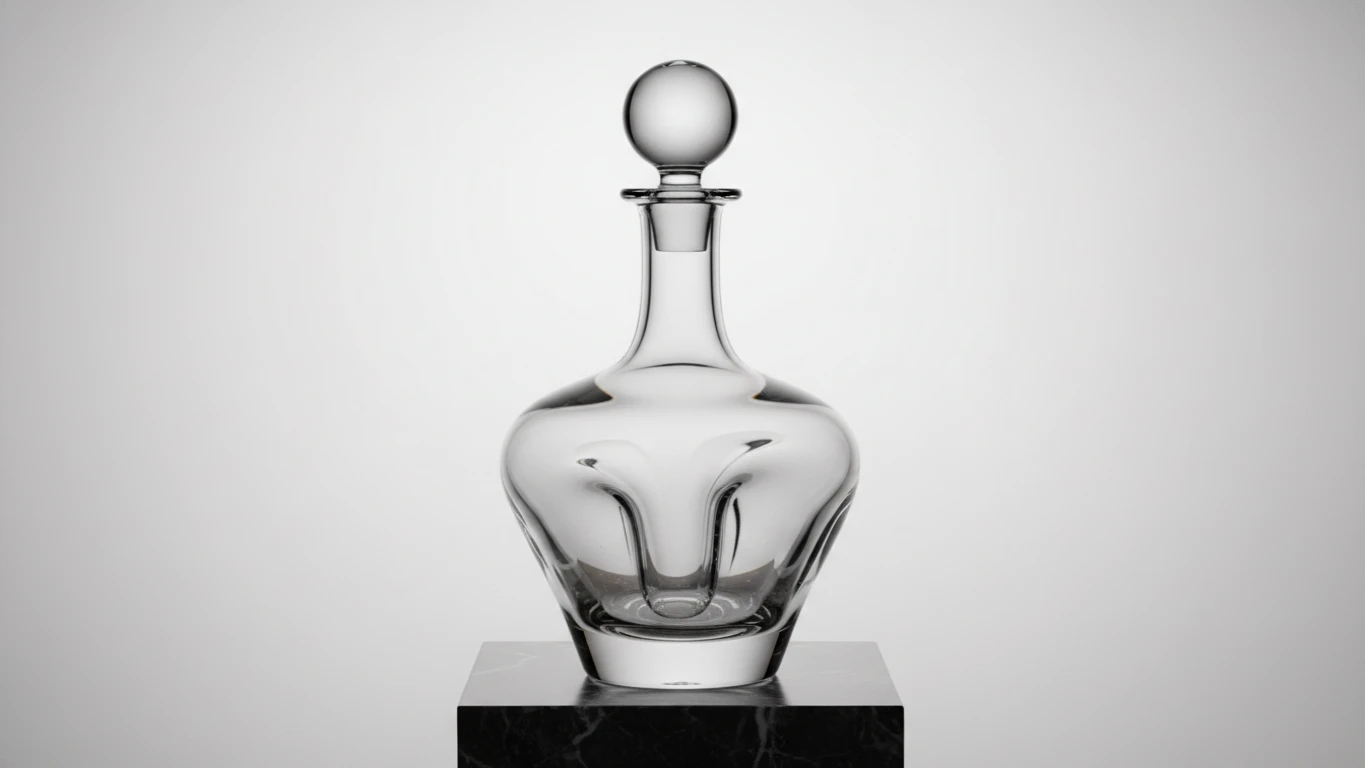 Decanter de Luxo em Vidro Soprado