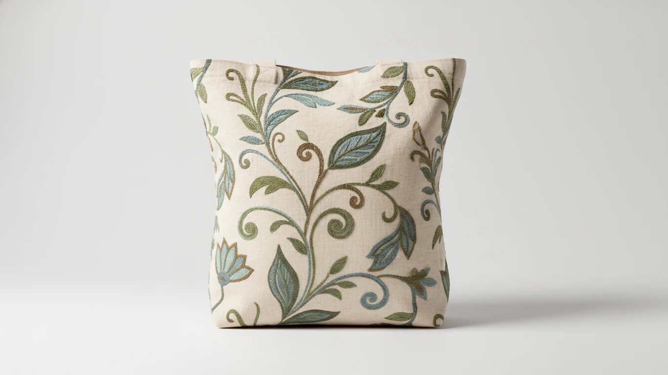 Ecobag de Algodão Orgânico Bordada