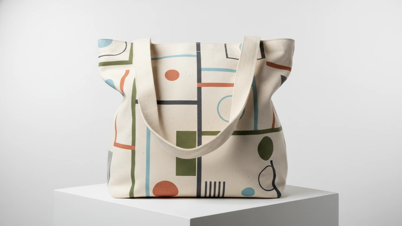 Ecobag de Lona com Estampa de Gráficos