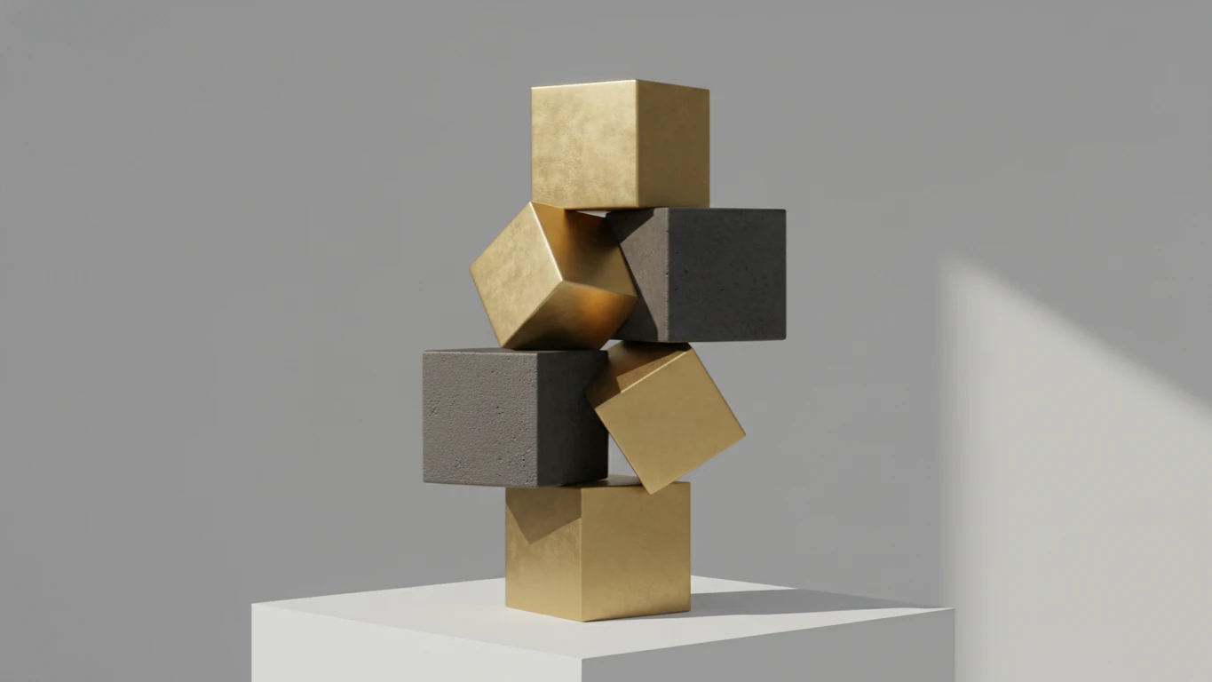 Escultura Decorativa Inspirada em Formas Geométricas