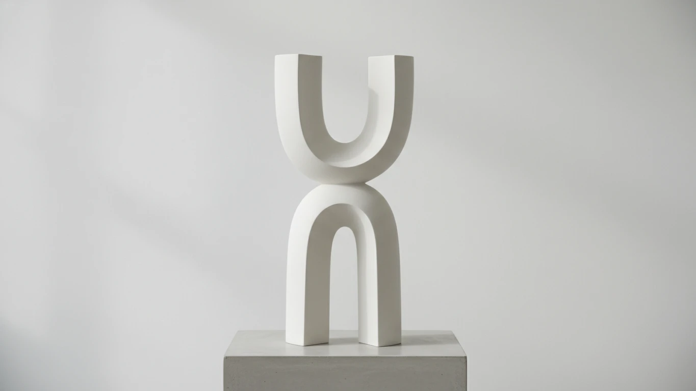 Escultura Decorativa em Estilo Minimalista