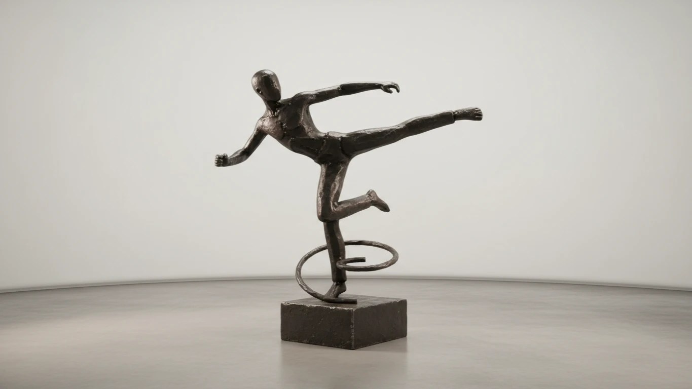 Escultura de Ferro Capoeirista