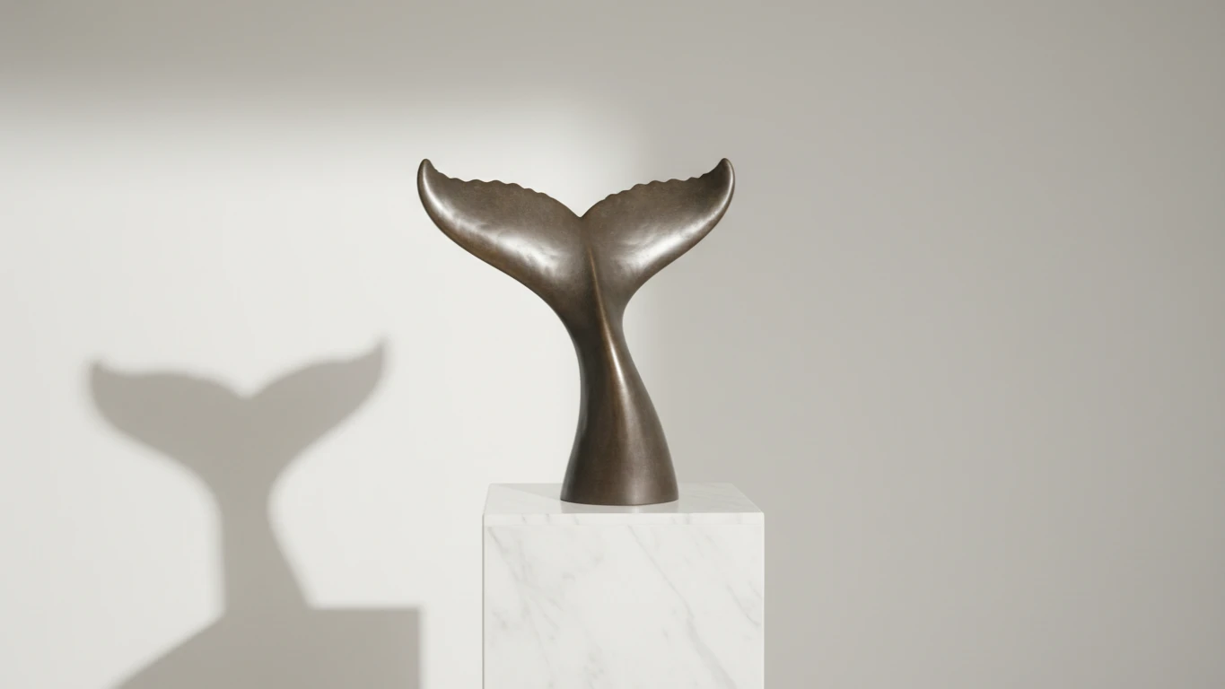 Escultura de Mesa de Cauda de Baleia