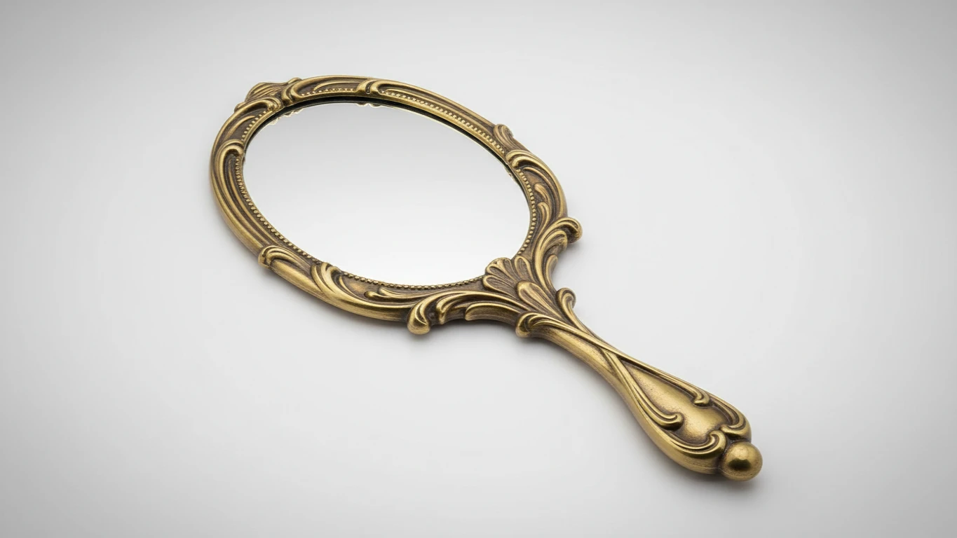 Espelho de Mão com Design Vintage