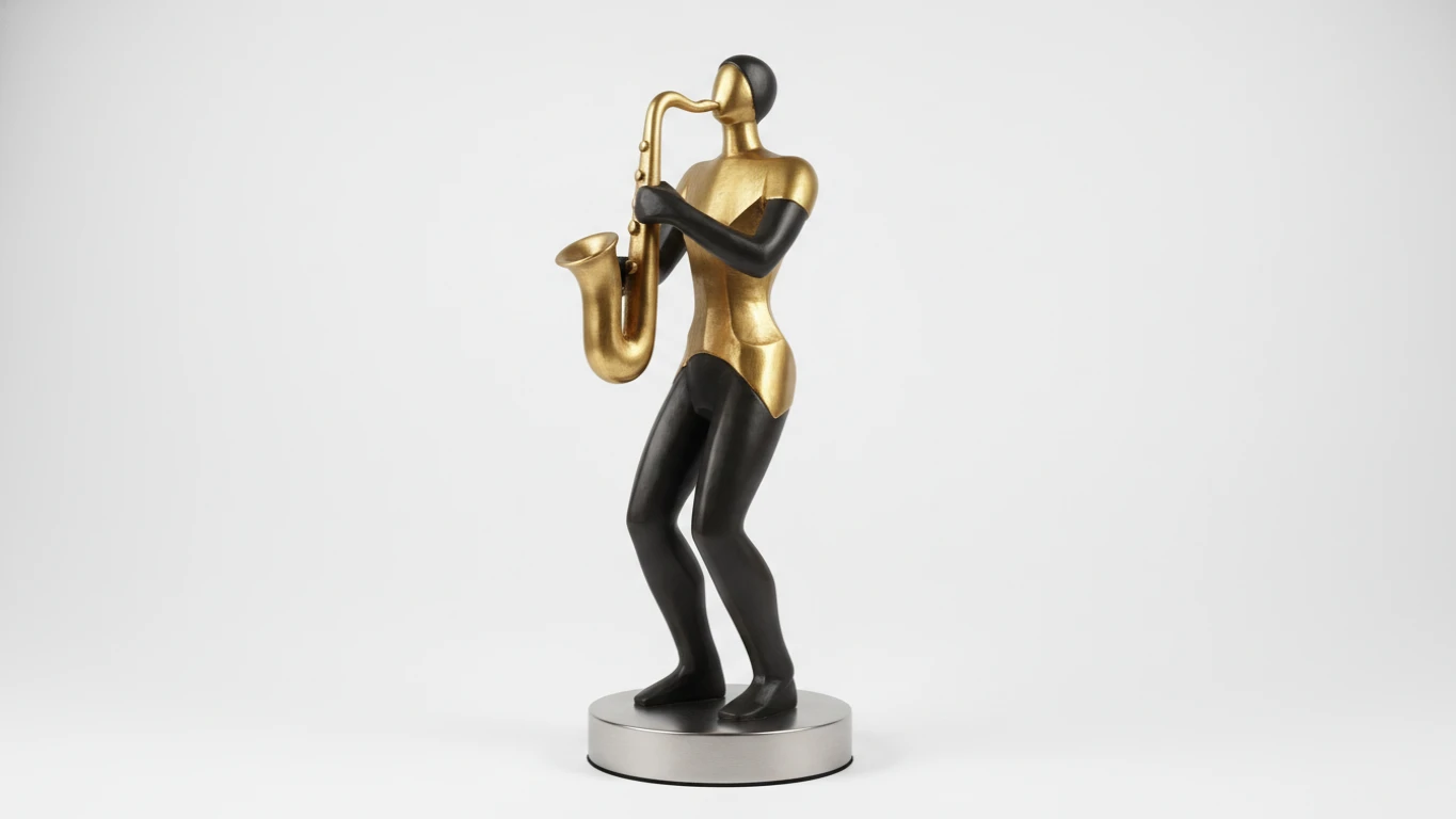 Estátua Decorativa Saxofonista Modernista