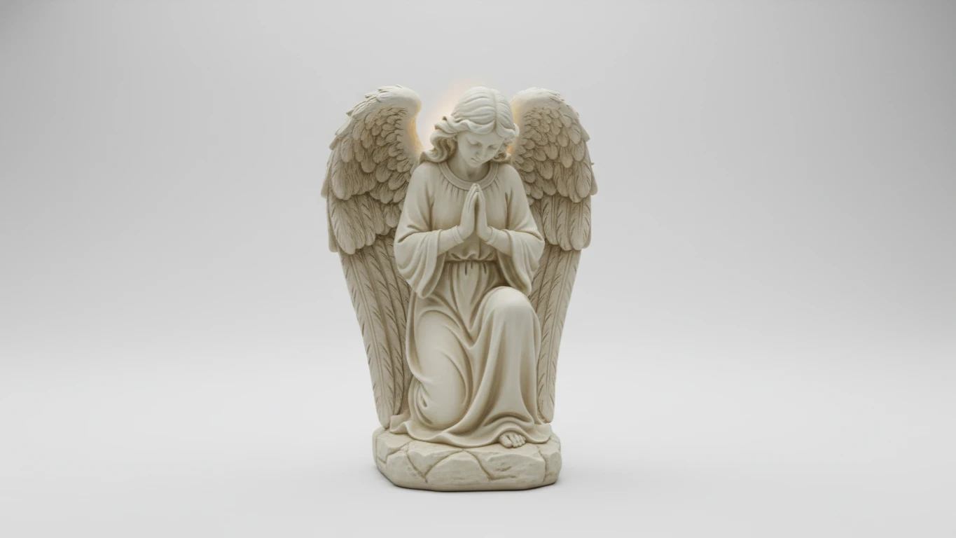 Estatueta de Anjo em Resina Clássica