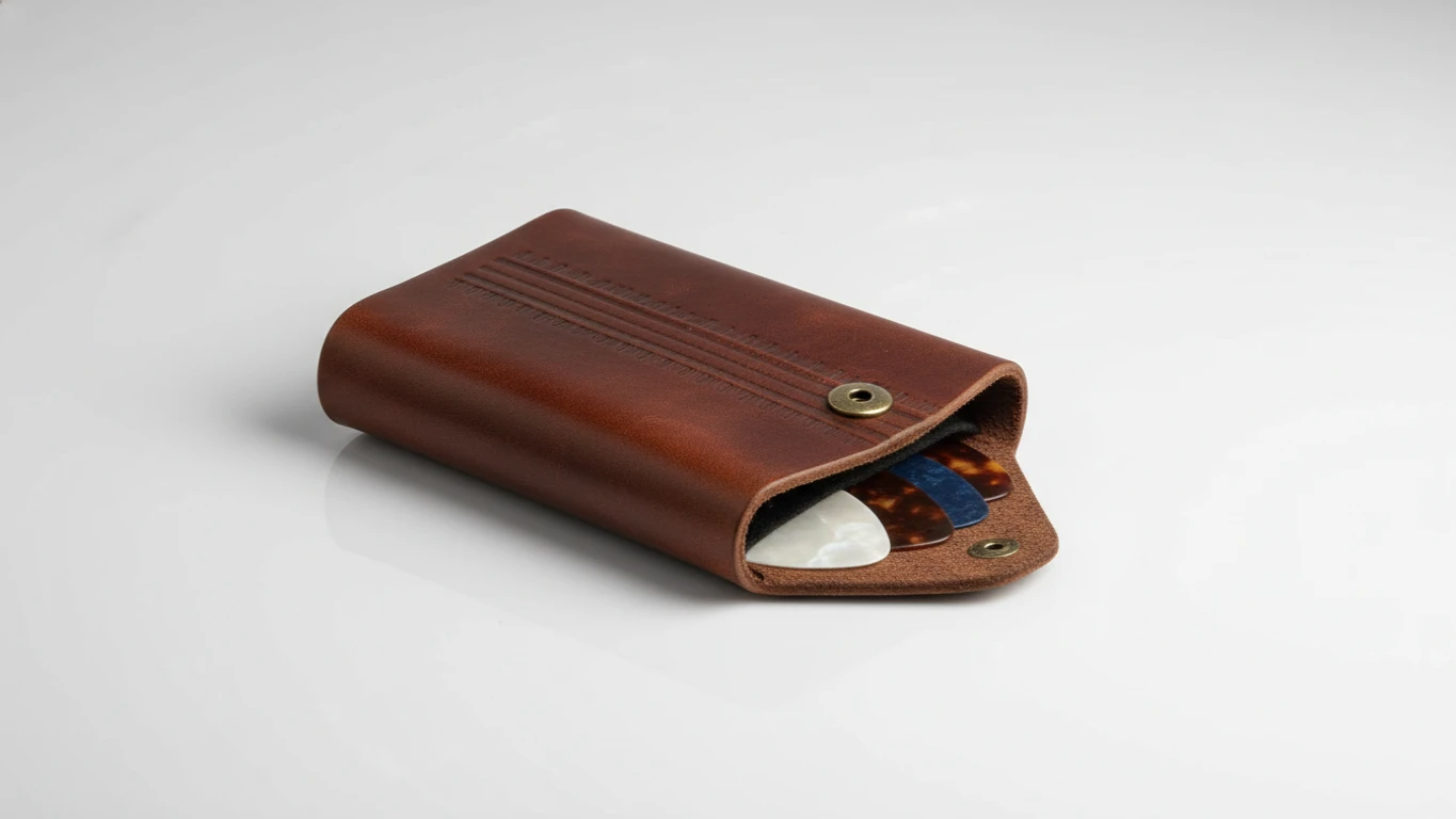 Estojo Porta-Palhetas em Couro