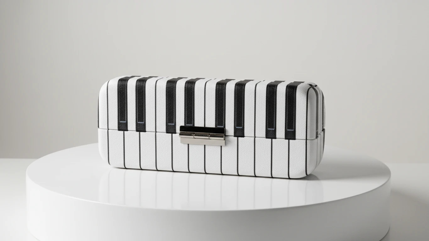 Estojo para Óculos com Estampa de Piano