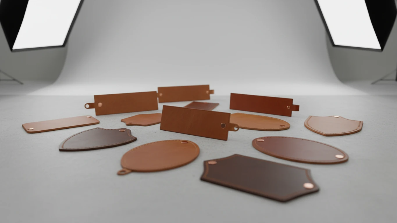 Etiquetas de Couro Personalizáveis