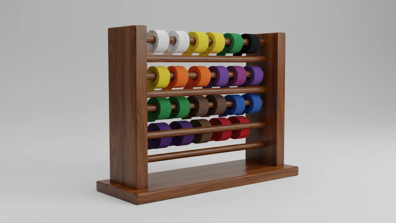 Expositor de Faixas em Madeira Maciça