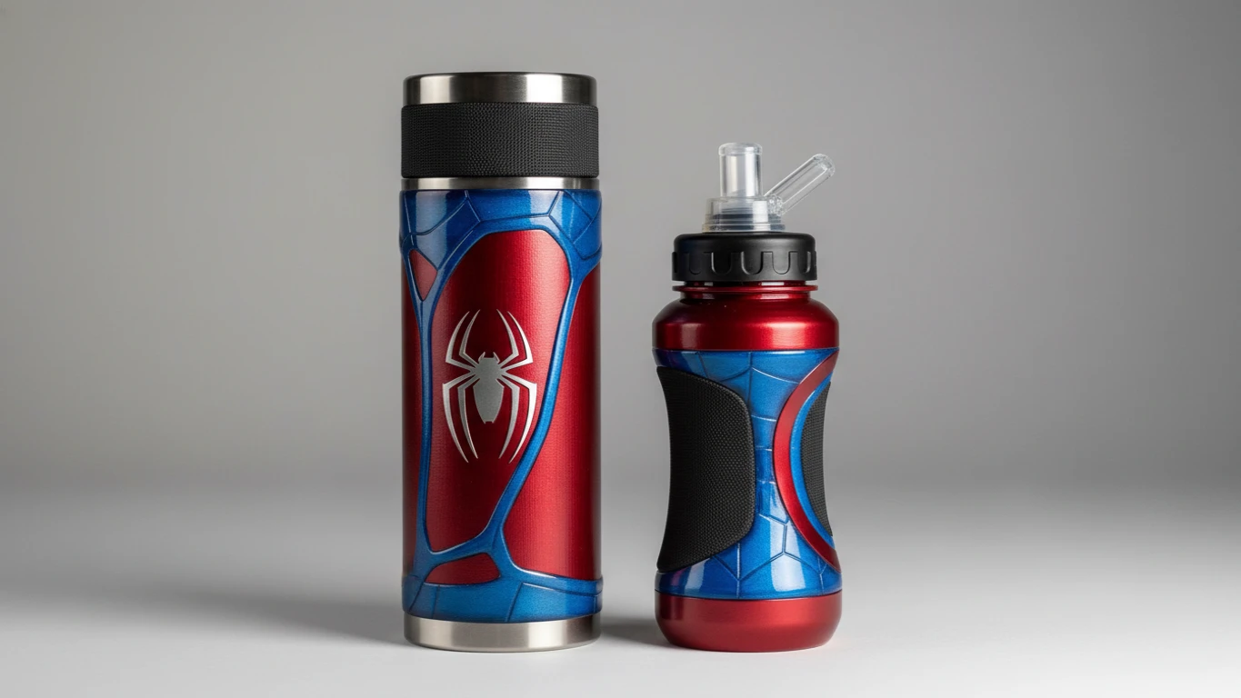 Garrafa Térmica e Squeeze do Homem-Aranha