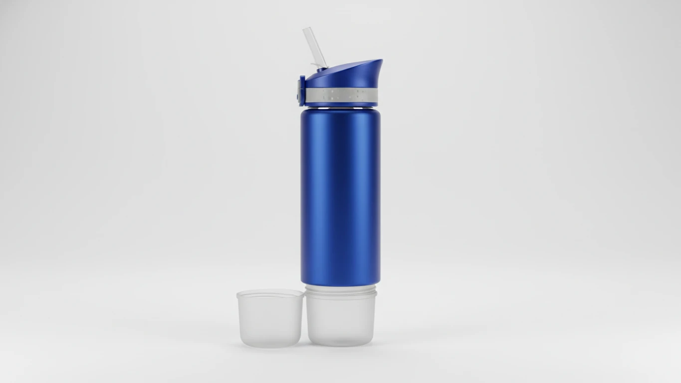 Garrafa de Água Portátil 2 em 1