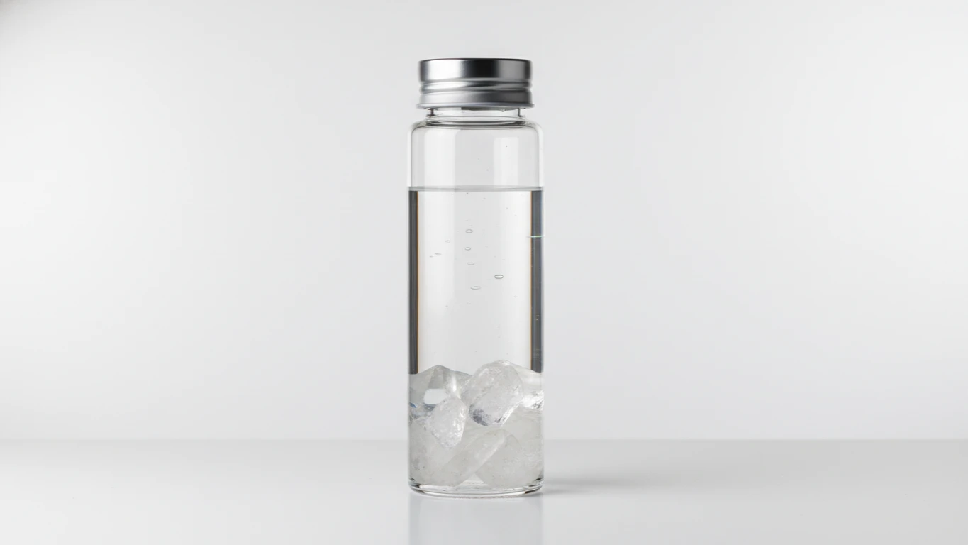 Garrafa de Vidro com Infusor de Cristais