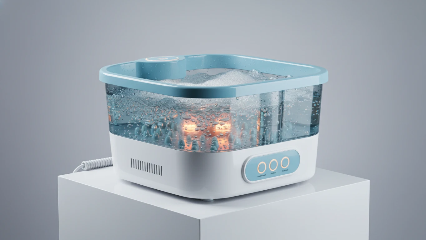 Hidromassageador de Pés Térmico com Bolhas