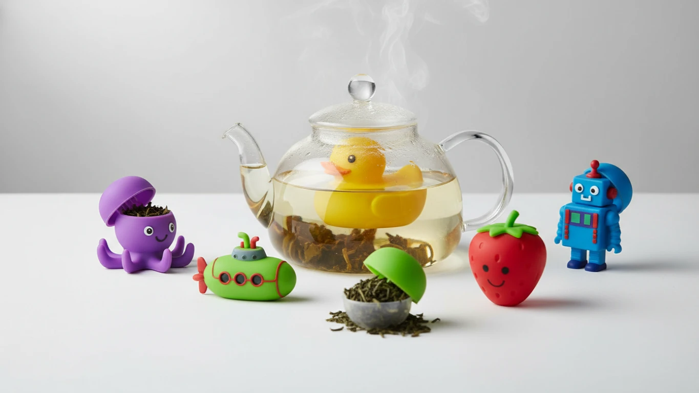 Infusores de Chá em Silicone Divertidos