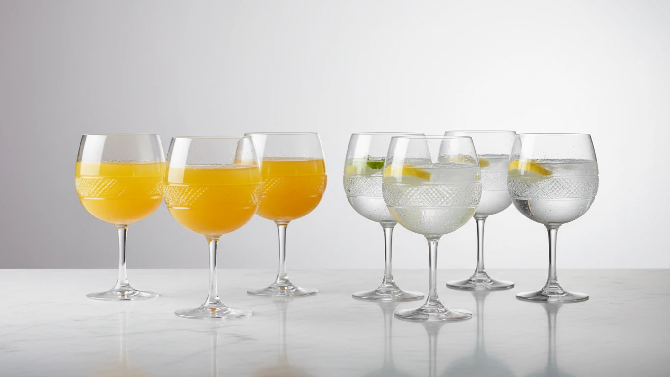 Jogo de Copos de Cristal para Sucos e Água