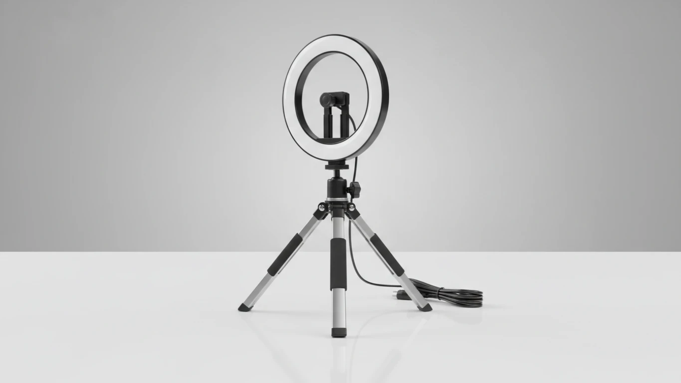 Kit Ring Light com Tripé de Mesa