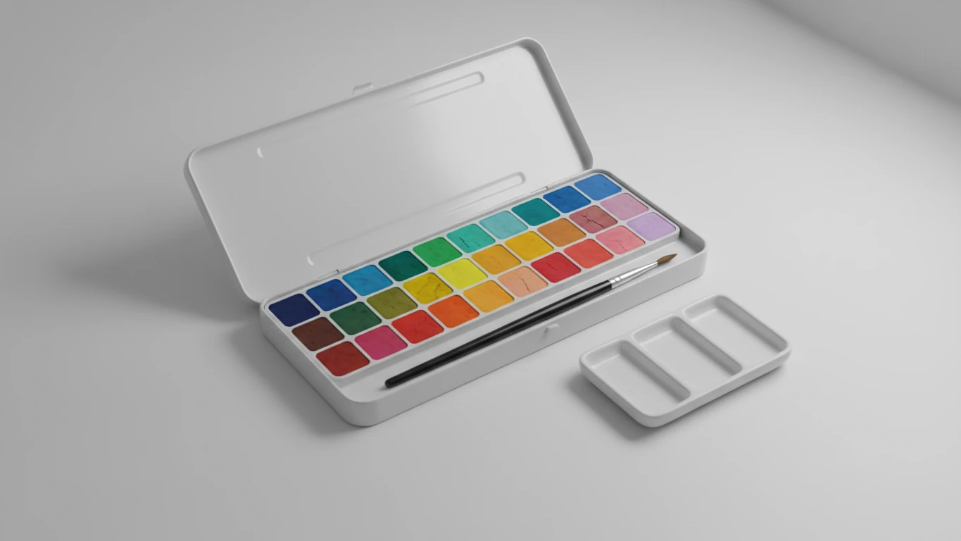 Kit de Aquarela em Pastilha Portátil