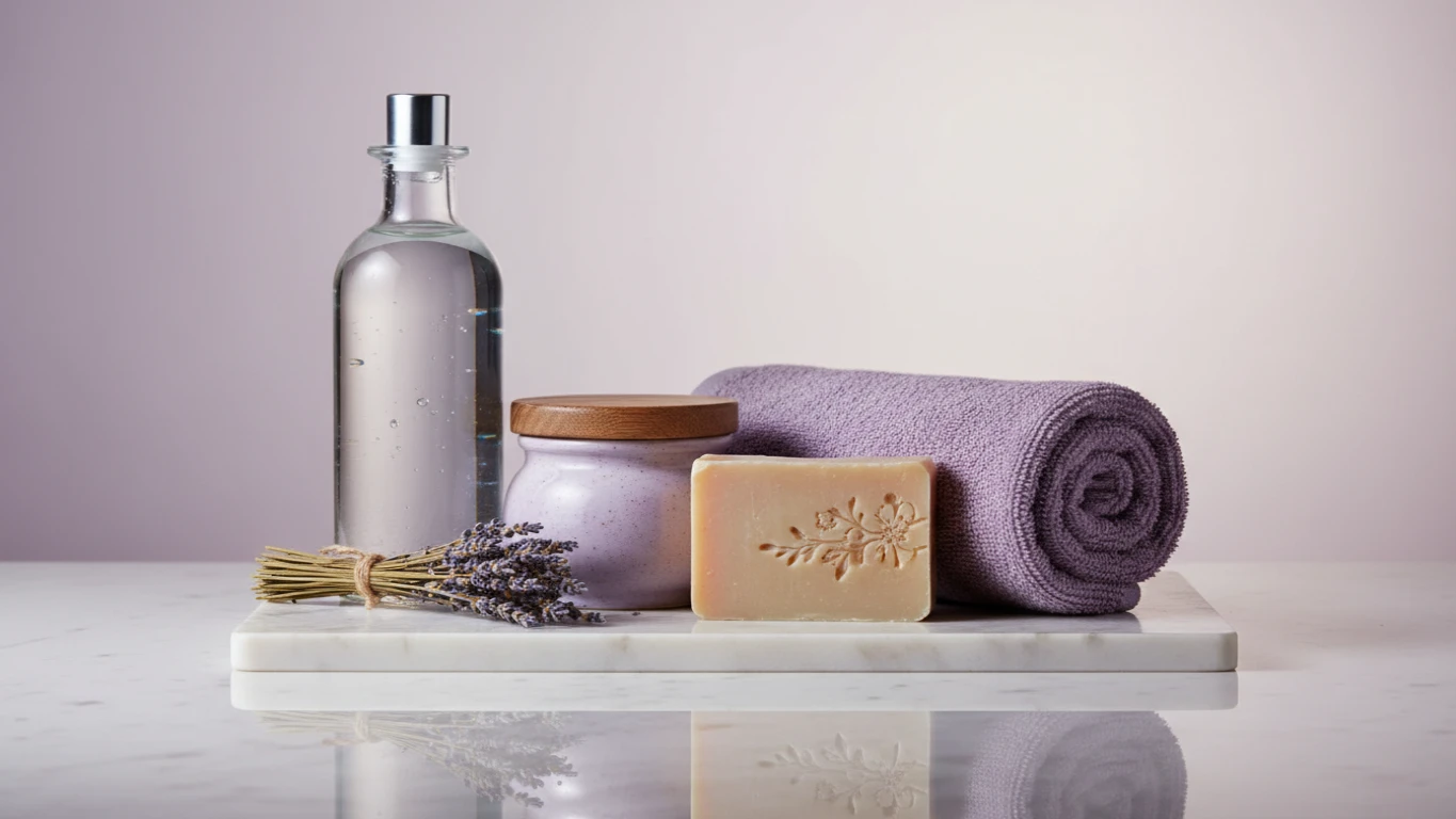 Kit de Banho com Fragrâncias de Lavanda