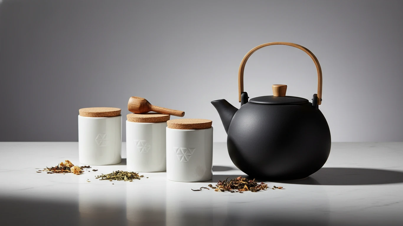 Kit de Chás Especiais com Bule de Cerâmica