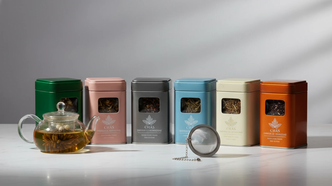 Kit de Chás Importados com Infusor em Inox