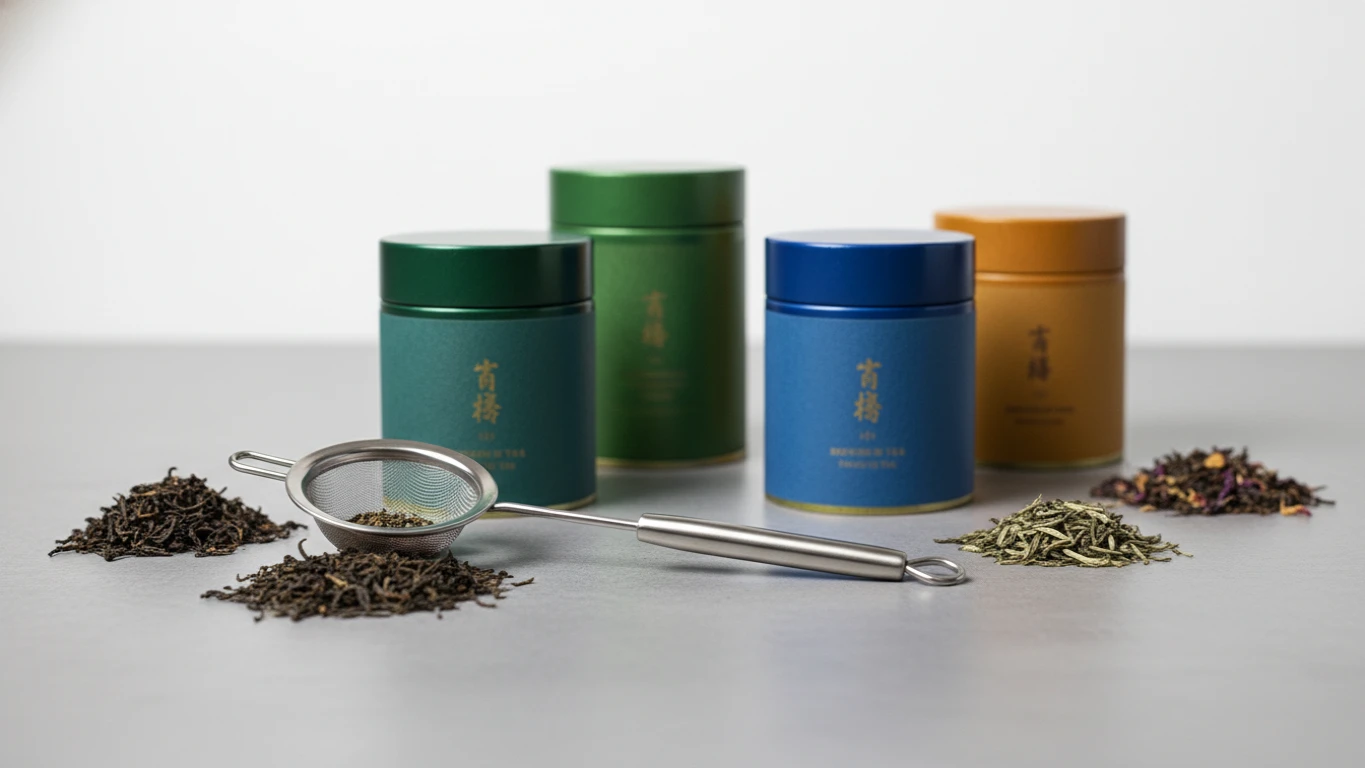 Kit de Chás Importados e Infusor de Inox