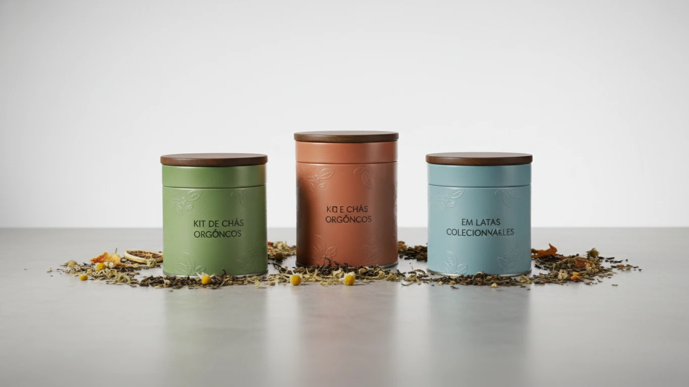 Kit de Chás Orgânicos em Latas Colecionáveis