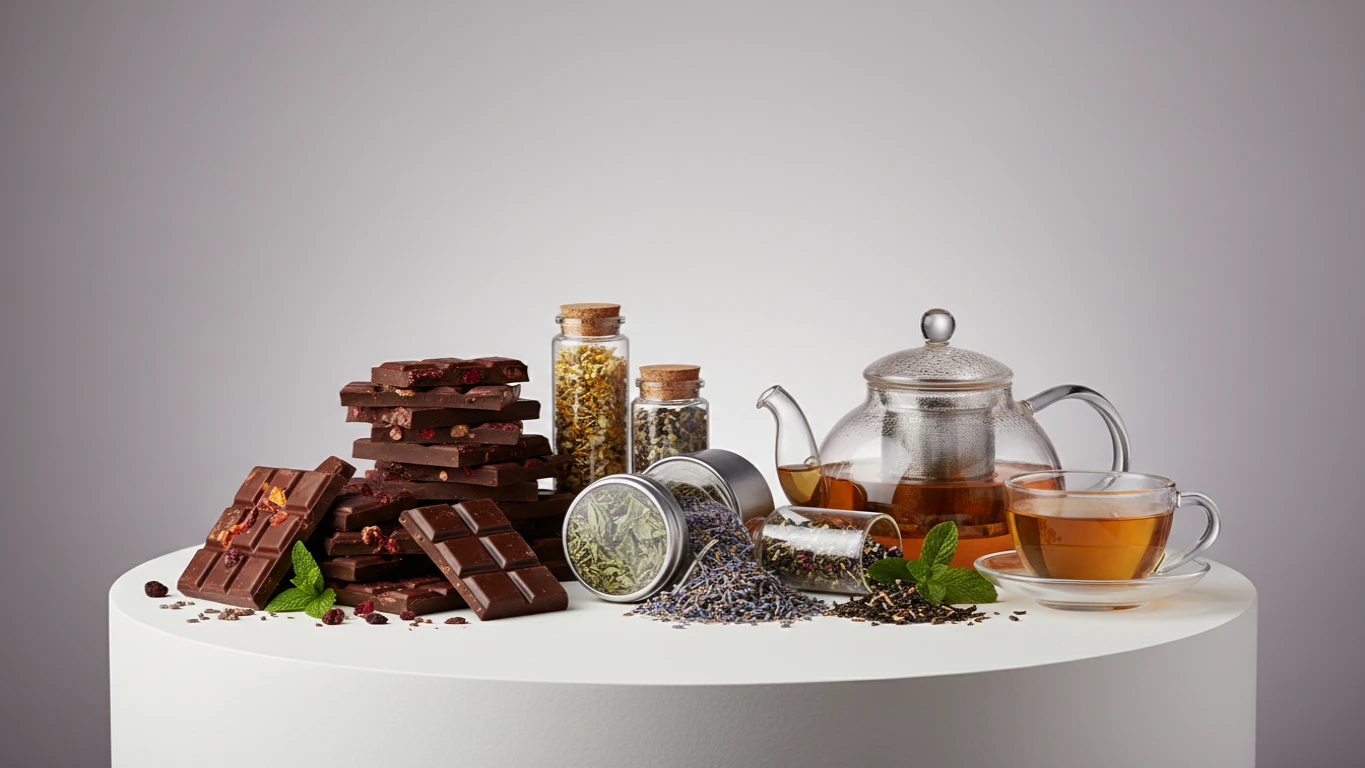 Kit de Chocolate Gourmet e Chás Relaxantes