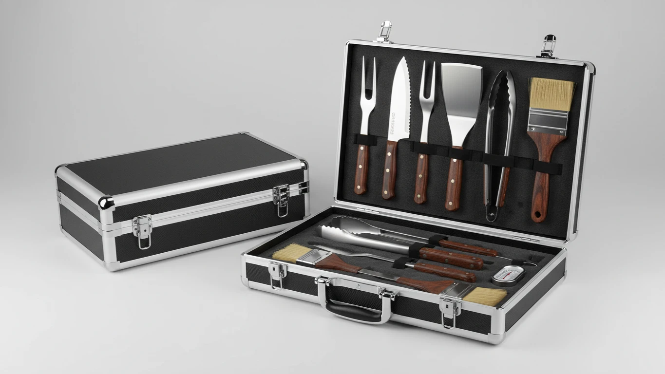 Kit de Churrasco Profissional em Estojo