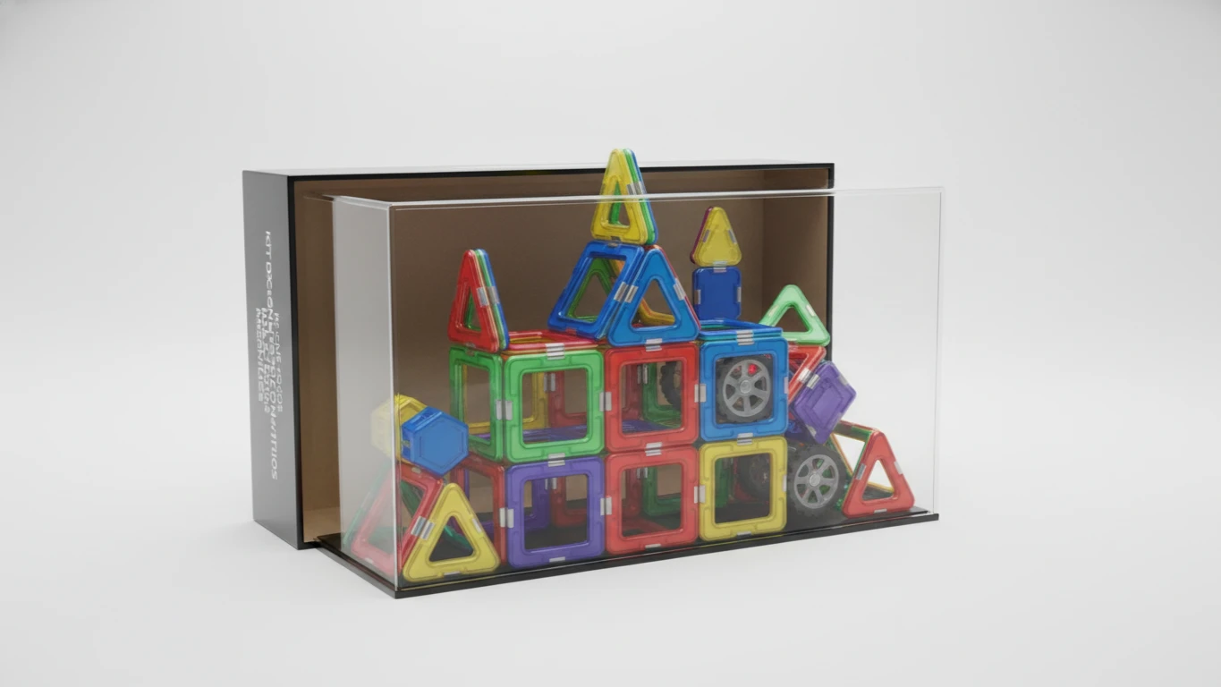 Kit de Construção com Blocos Magnéticos