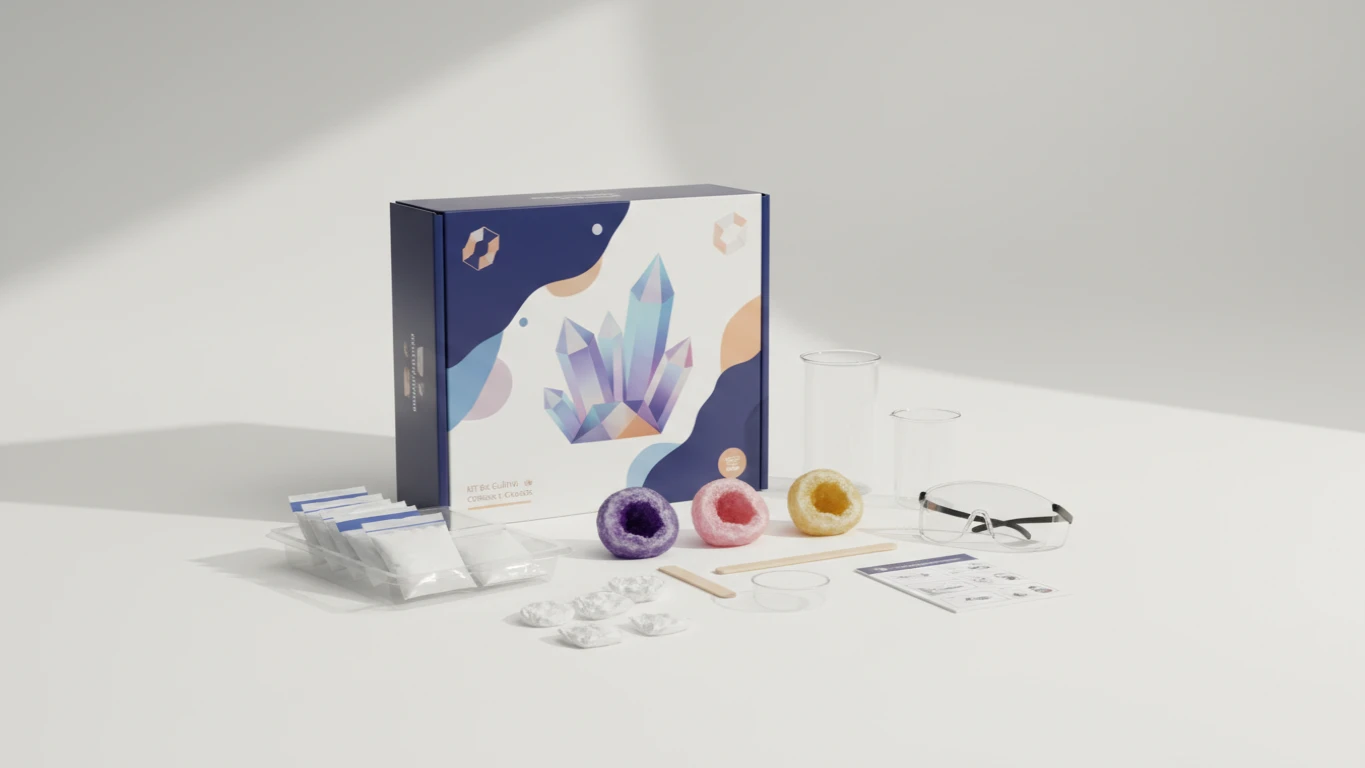 Kit de Cultivo de Cristais e Geodos