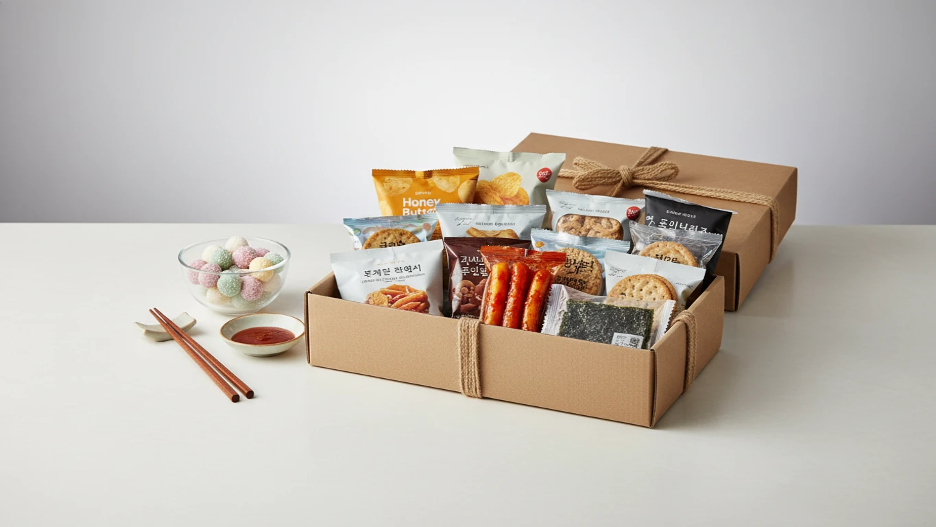 Kit de Degustação de Snacks Coreanos