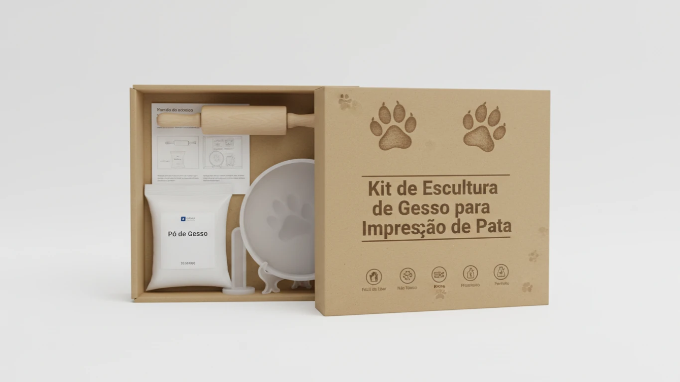 Kit de Escultura de Gesso para Impressão de Pata