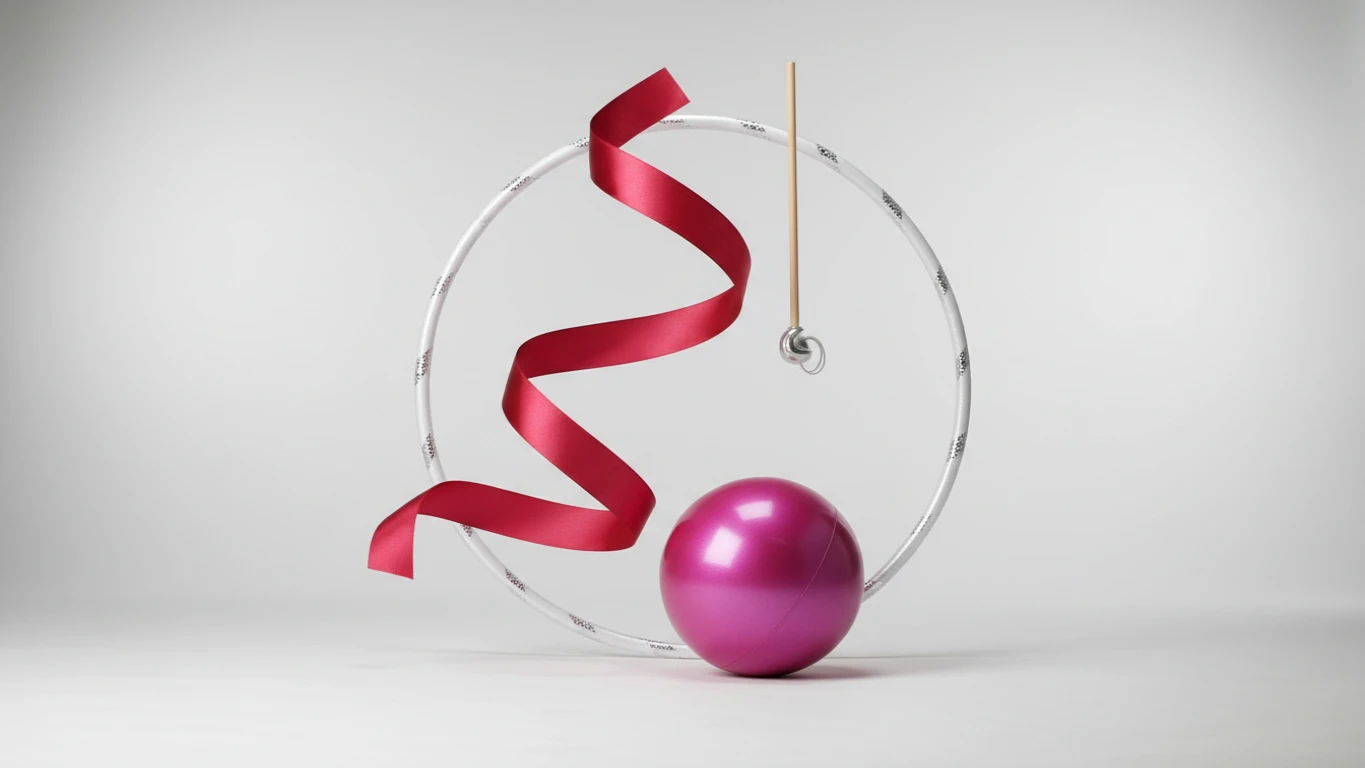 Kit de Ginástica Rítmica (Fita, Bola e Arco)
