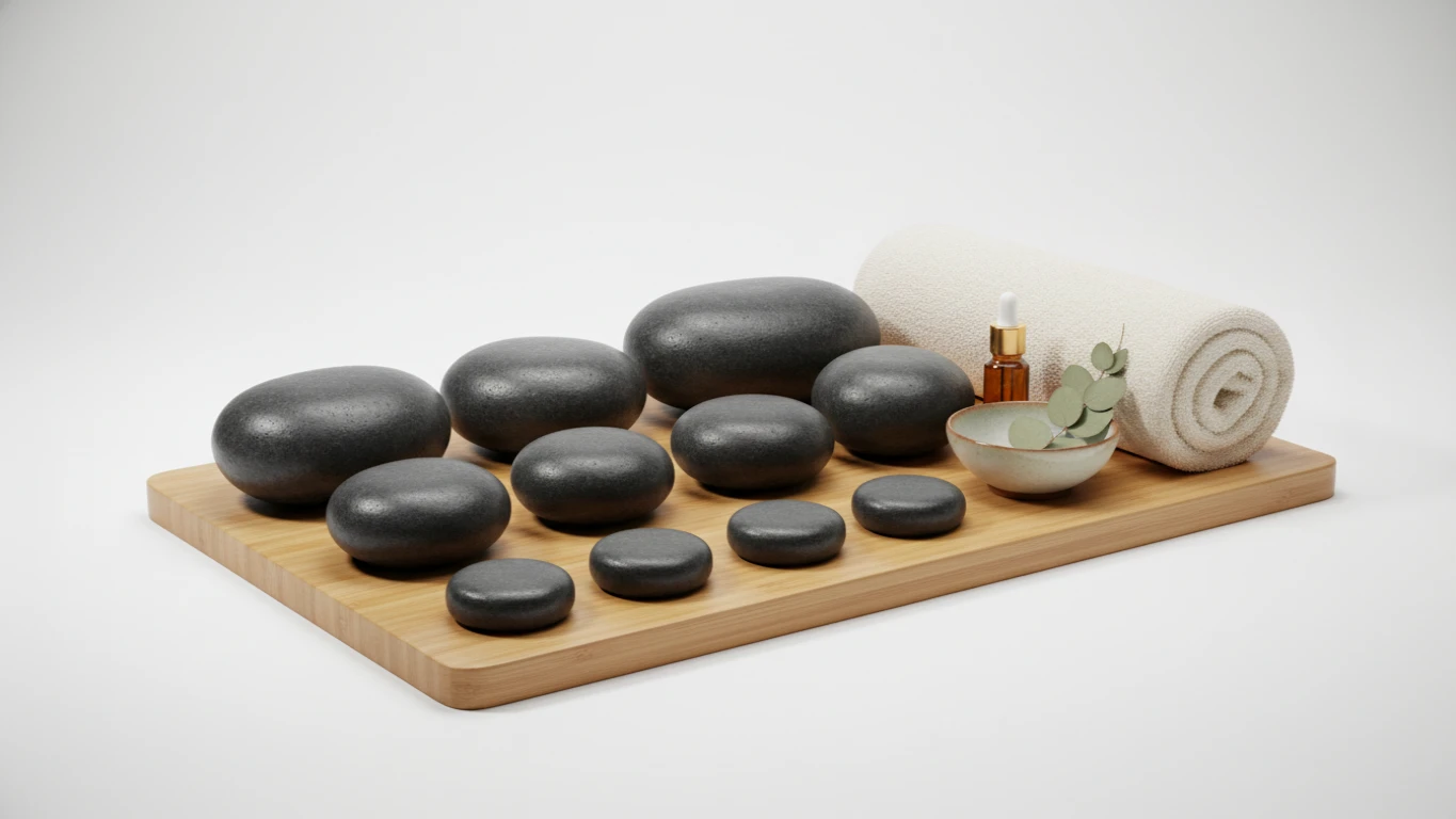 Kit de Massagem com Pedras de Relaxamento