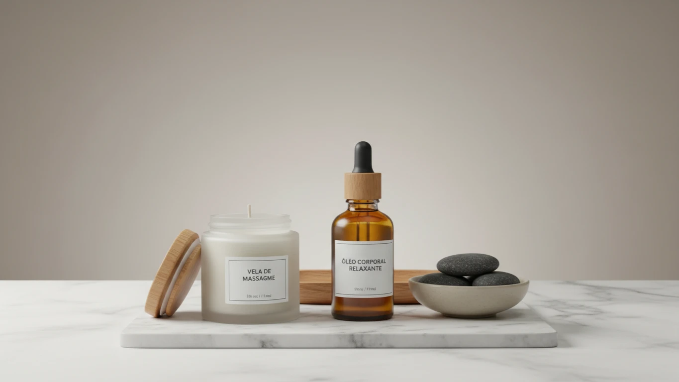 Kit de Massagem com Velas e Óleos